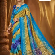 Moss Print Loose Saree with Blouse for Premium Ethnic and Traditional Wear | TD-DHAMAKA