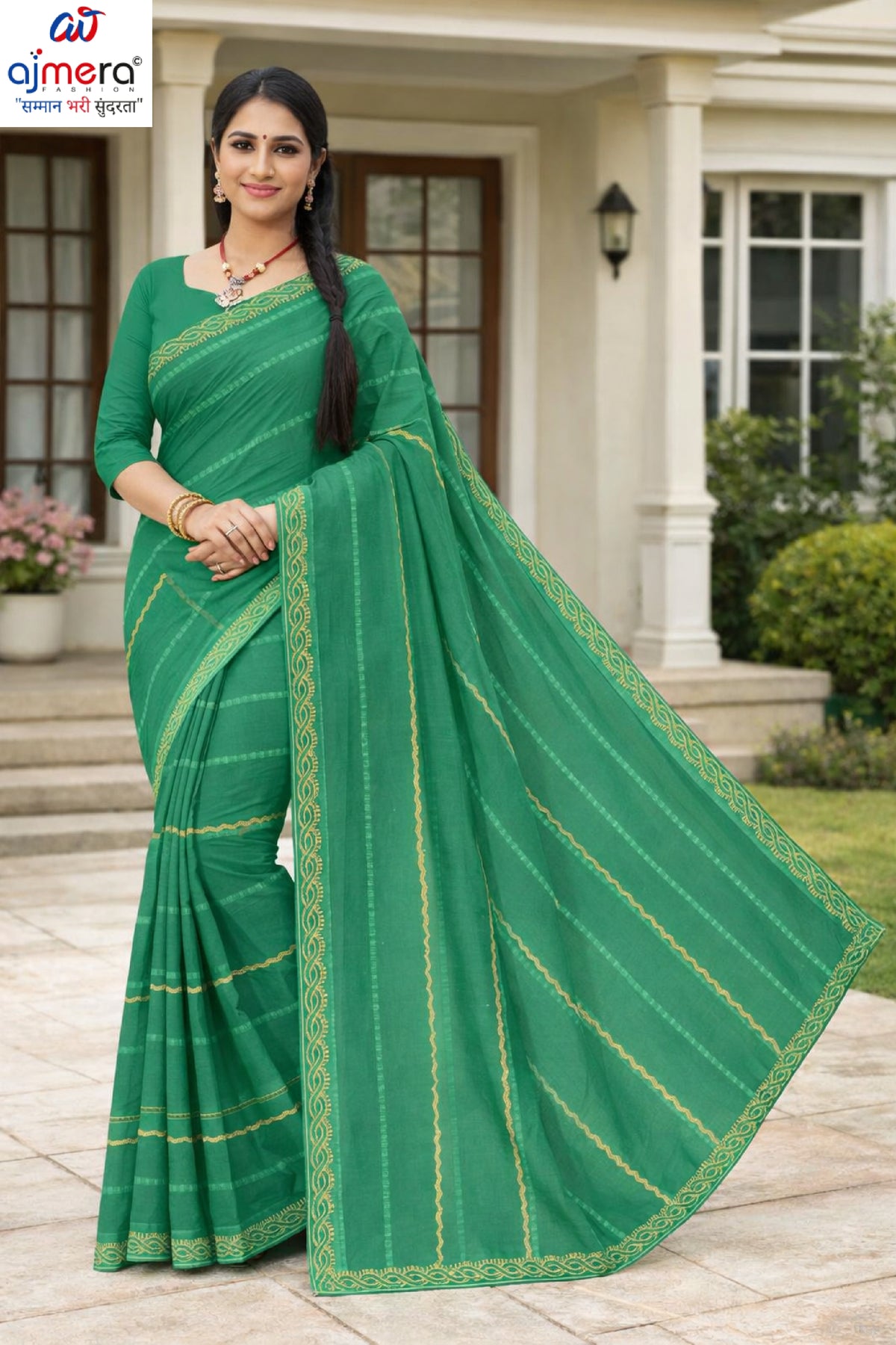 Printed Dyed Matching Saree with Blouse Piece for Premium Ethnic and Traditional Wear | RAL-VPM-1