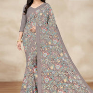 Heavy Reniyal Print Loose Saree without Blouse for Premium Ethnic and Traditional Wear | CAS-PREMIUM