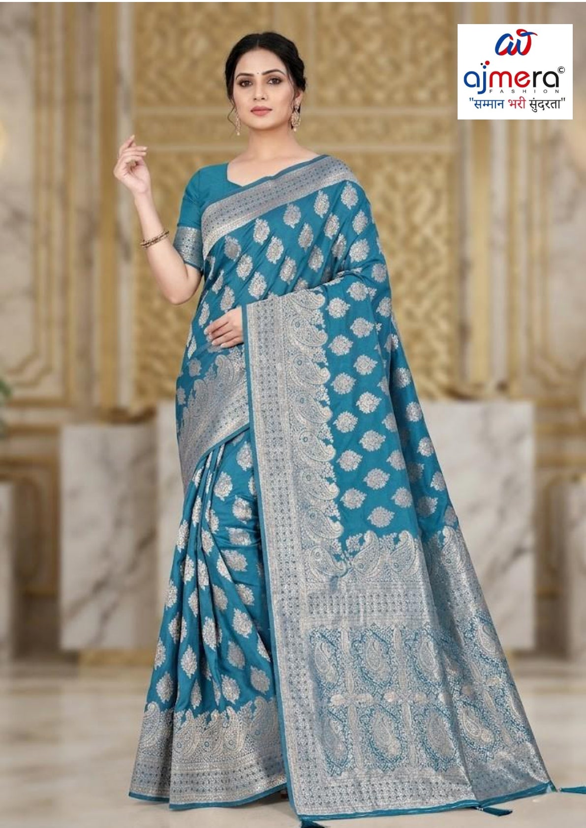 Designer Jacquard Silk Saree with Blouse Piece for Traditional Occasions | DBU-MANGAL BELLA VOL-14
