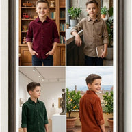 Kids Cotton Shirt Wholesale in India | VNA-N550B