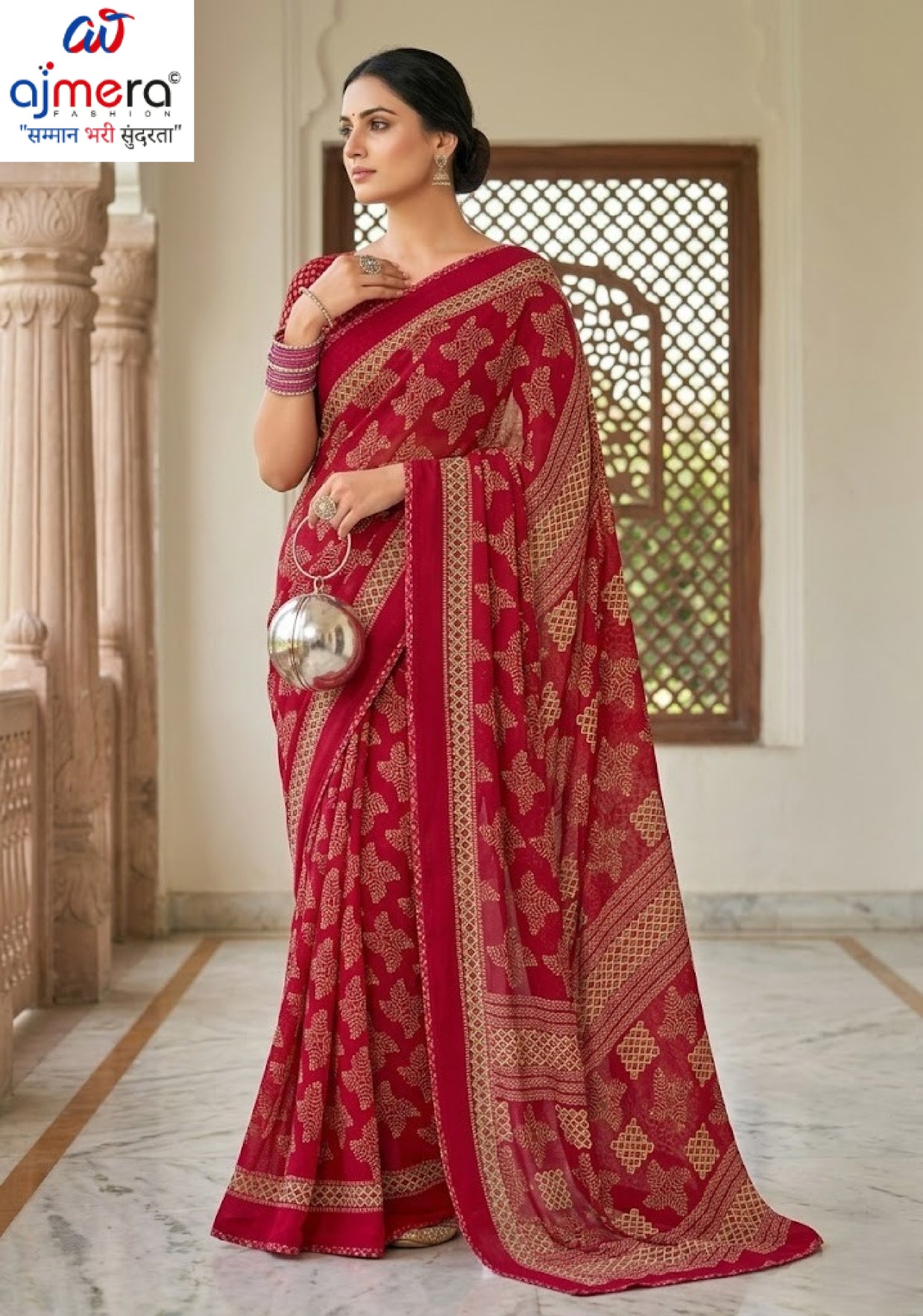 Premium Printed Saree with Matching Blouse Piece for Ethnic Elegance  | VDT-DISCO-11
