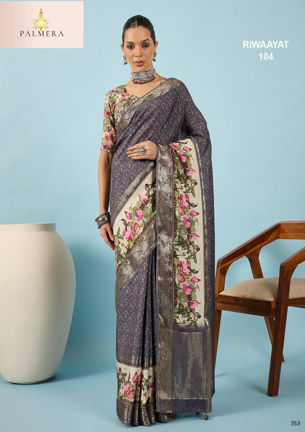 Palmera Saree Manufacturer and Palmera Saree Supplier | ALL-RIWAAYAT-104