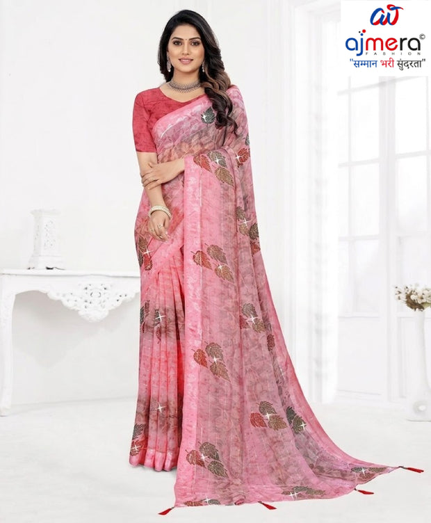 Classic Printed Saree with Blouse Piece for Timeless Traditional Style  | TTS-DHANUSHA