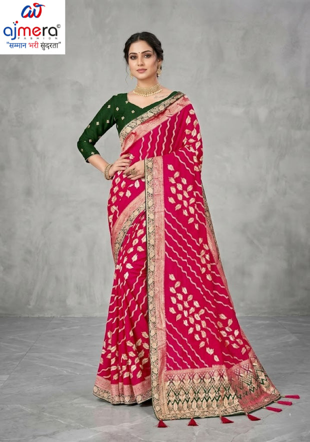 Premium Jacquard Silk Saree with Matching Blouse Piece for Ethnic Celebrations | DNA-DREAM LIGHT