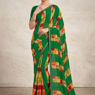 Stylish Printed Saree without Blouse for Traditional Celebrations  | CAS-KRANTI
