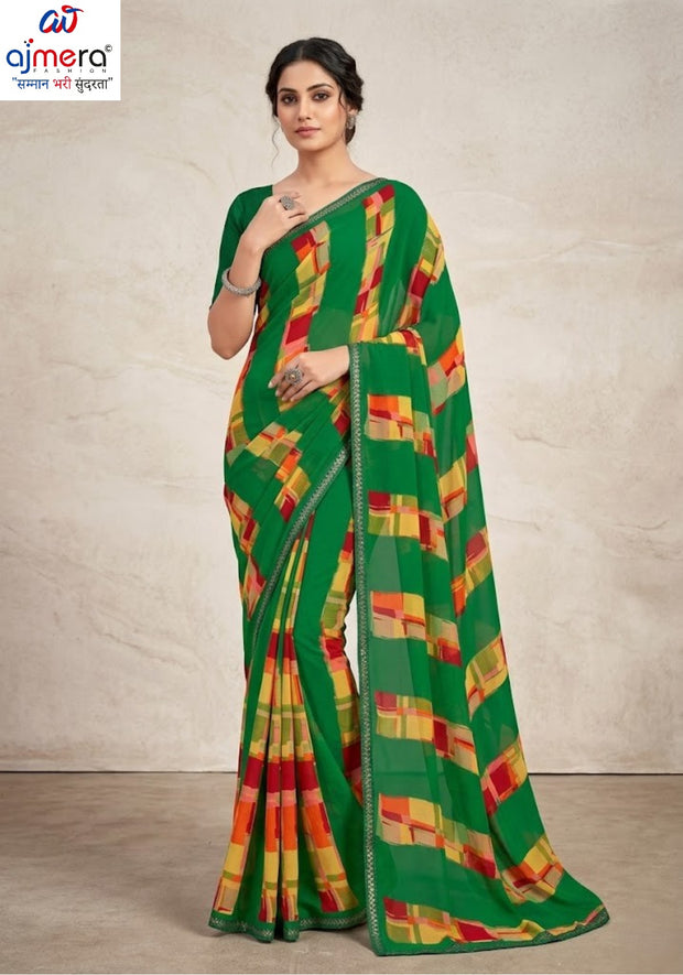 Stylish Printed Saree without Blouse for Traditional Celebrations  | CAS-KRANTI