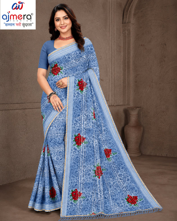 Stylish Printed Saree with Blouse Piece for Traditional Celebrations  | GPT-BIJLI-2