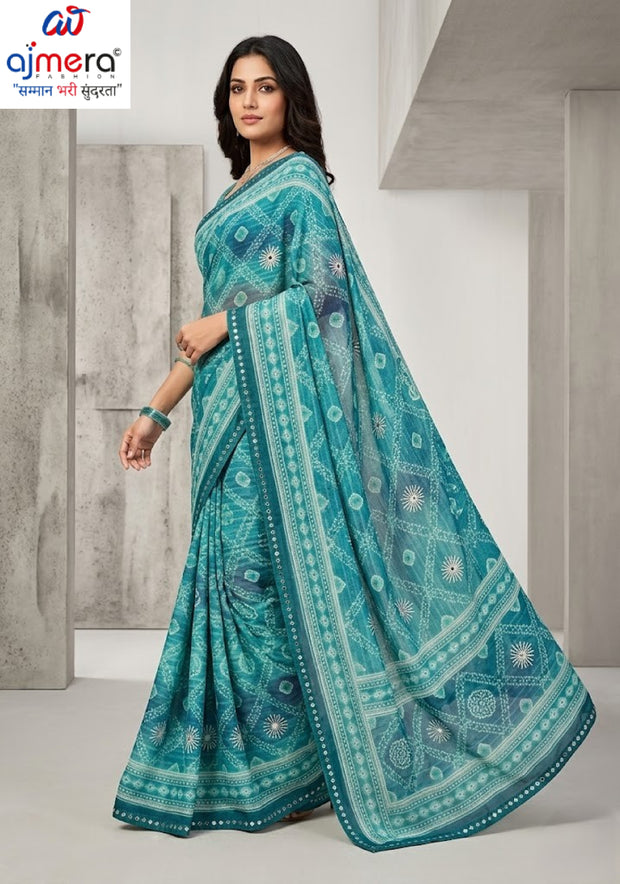Fashionable Printed Saree with Blouse Piece for Festive Collection | SSR-PRIYATAMA