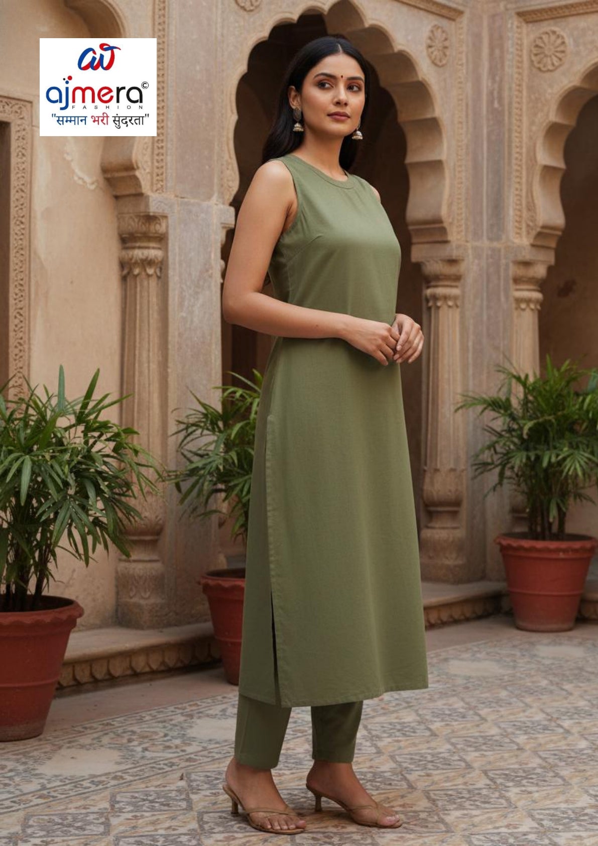 Designer Halter Neck Kurti Set for Women | ASH-2PC HALTER NECK CTN