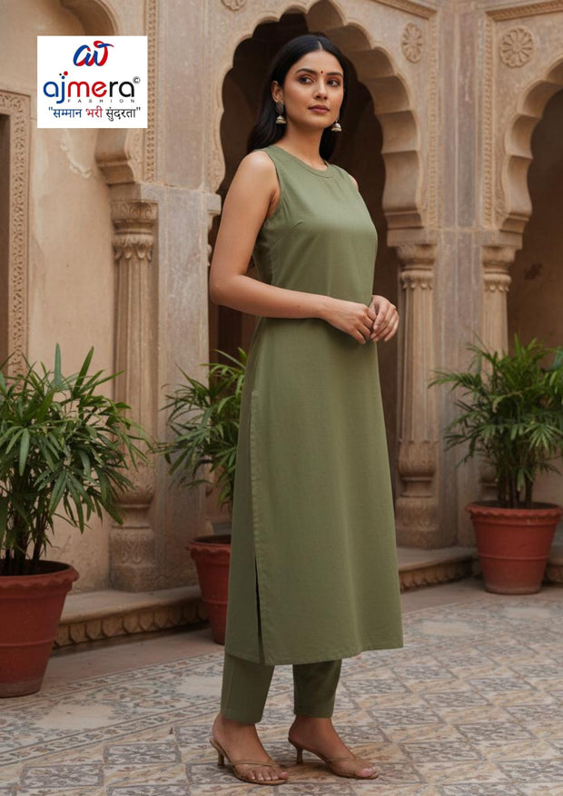 Designer Halter Neck Kurti Set for Women | ASH-2PC HALTER NECK CTN