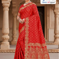 Premium Jacquard Silk Saree with Matching Blouse Piece for Ethnic Celebrations | MTE-25113