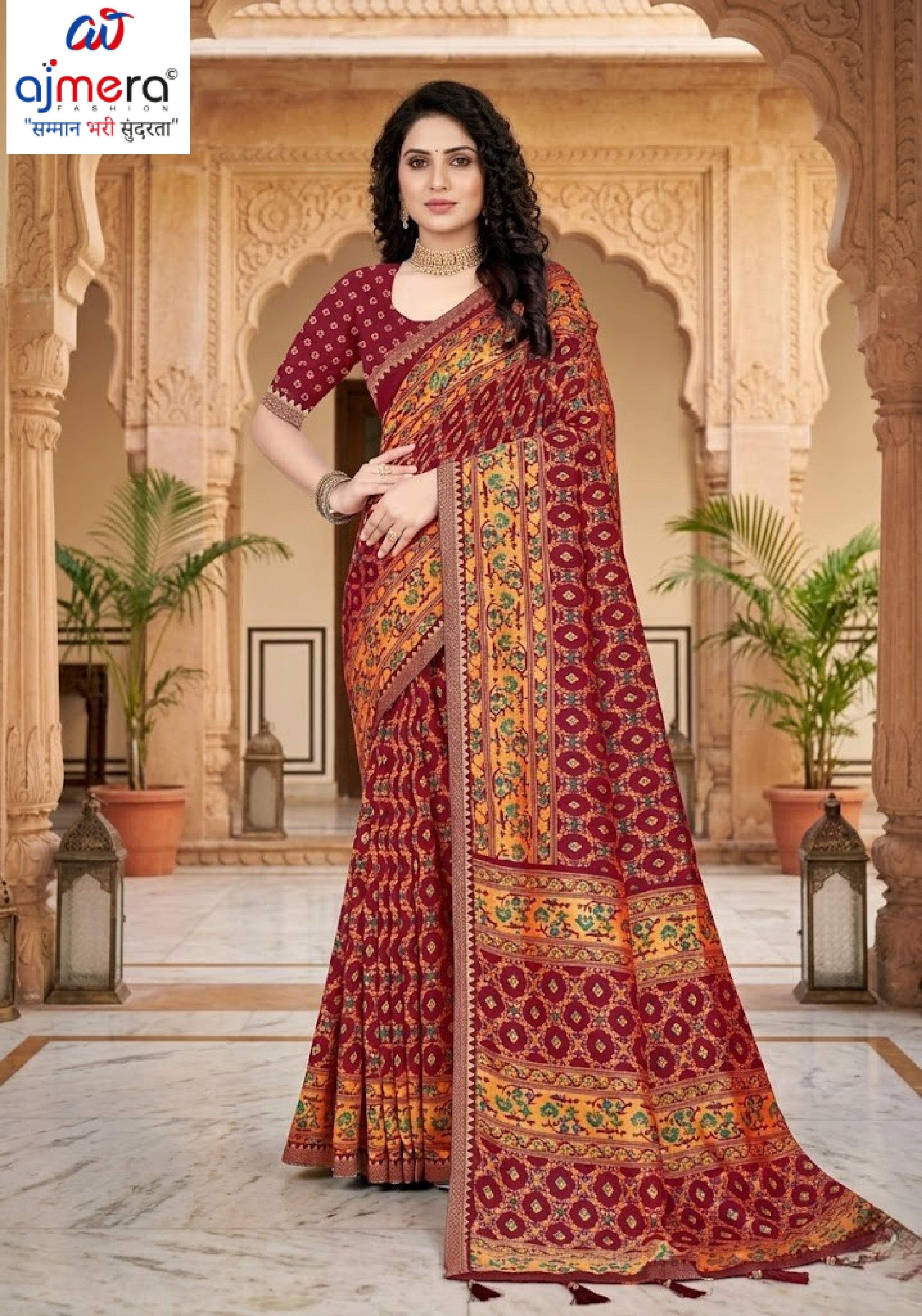 Vichitra Print Loose Saree with Blouse for Premium Ethnic and Traditional Wear | TTS-AKSARA VOL-39