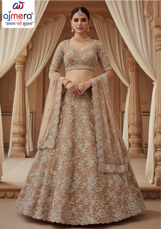 Best Georgette Embroidery Lahenga Manufacturer in India | SON-SAKSHI
