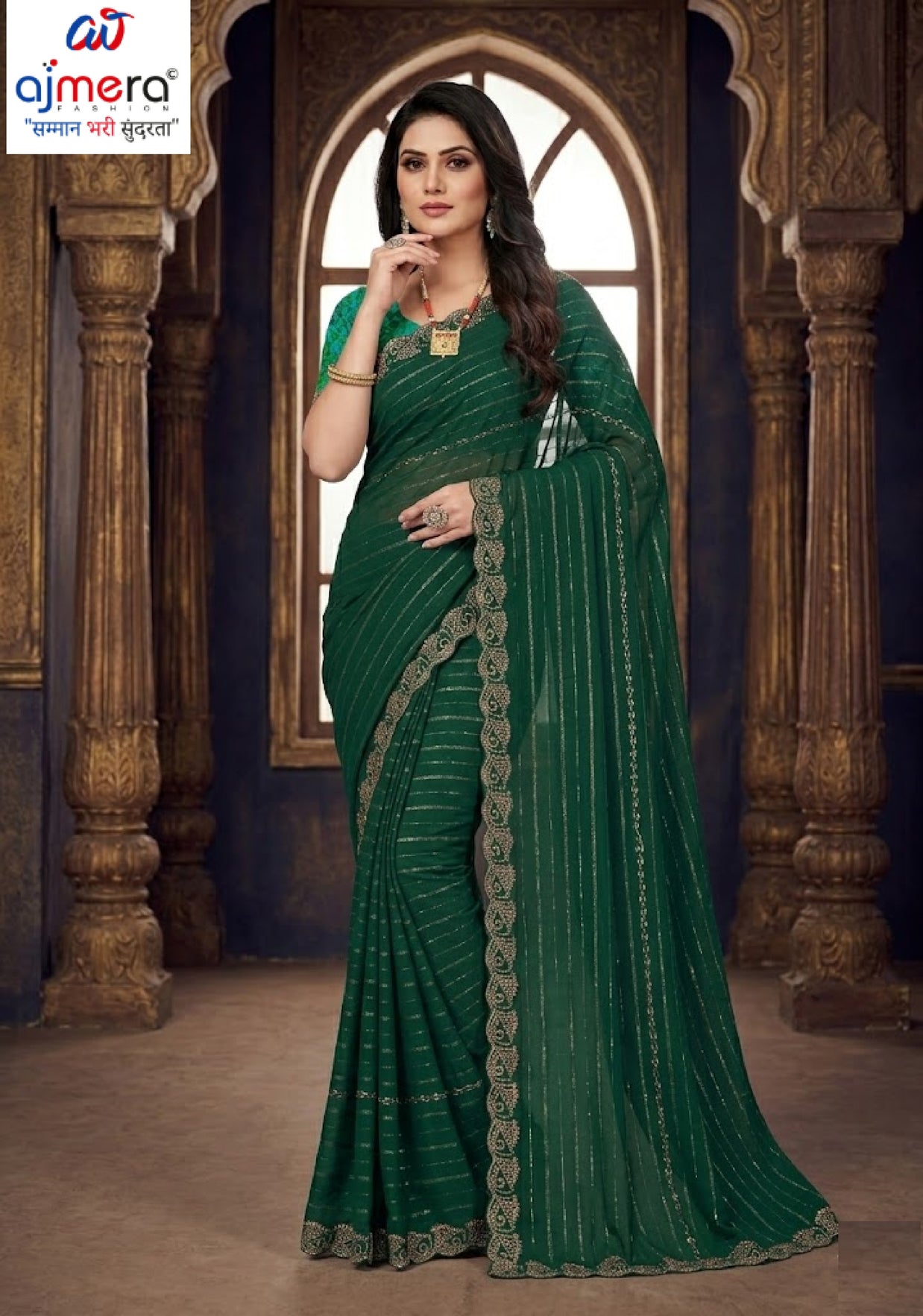 Crepe Dyed Matching Saree with Blouse Piece for Premium Ethnic and Traditional Wear | RAL-SHEHANSHA