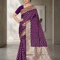 Premium Jacquard Silk Saree with Matching Blouse Piece for Ethnic Celebrations | TUL-HANSJODA SILK VOL-03