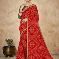 Trendy Printed Saree with Blouse Piece for Women’s Ethnic Wardrobe | TD-SAKHI