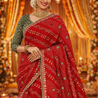 Designer Printed Saree with Blouse Piece for Special Occasions  | TD-RADHA