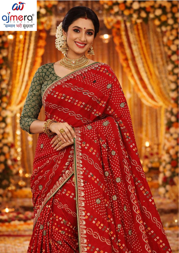 Designer Printed Saree with Blouse Piece for Special Occasions  | TD-RADHA