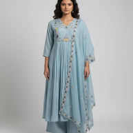 Elegant Designer Palmera Kurti Set for Women | MIK-305B