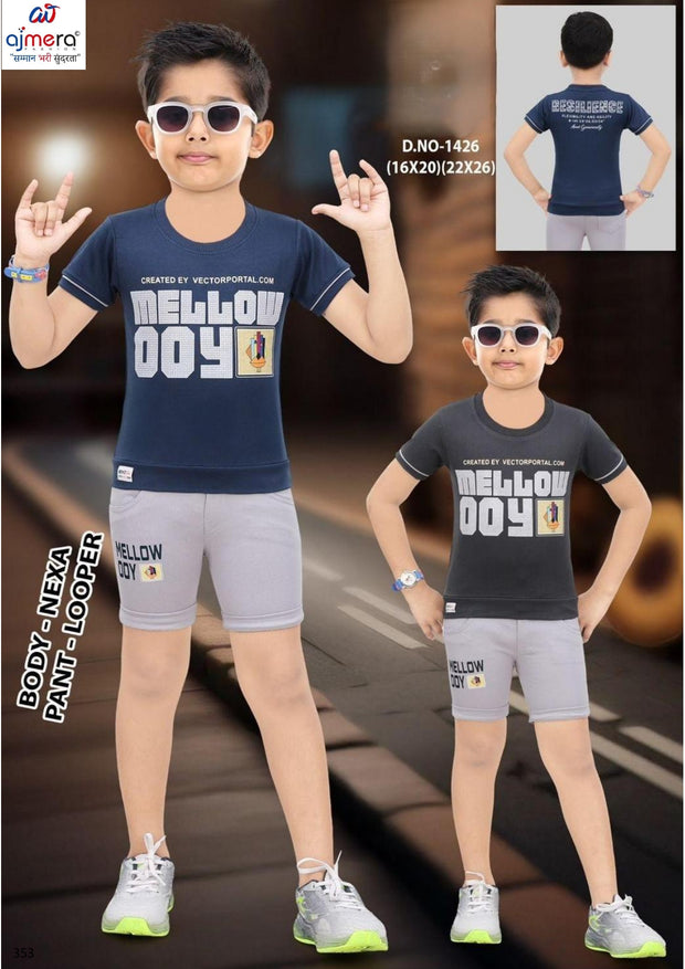 Wholesale Boys Printed T-Shirt & Pant Set | SEM-1426-1