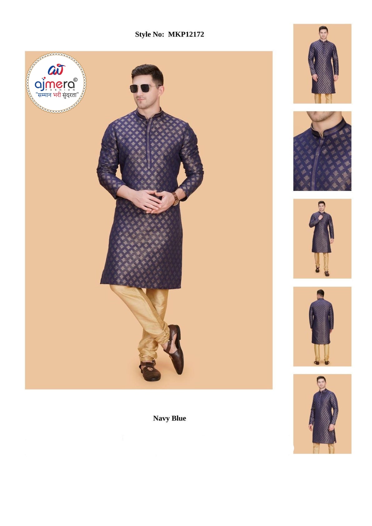 Premium Men's Kurta & Pajama for Wedding & Festive Wear | SNA-MKP12172