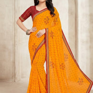 Premium Printed Saree with Matching Blouse Piece for Ethnic Elegance  | CAS-PALKI