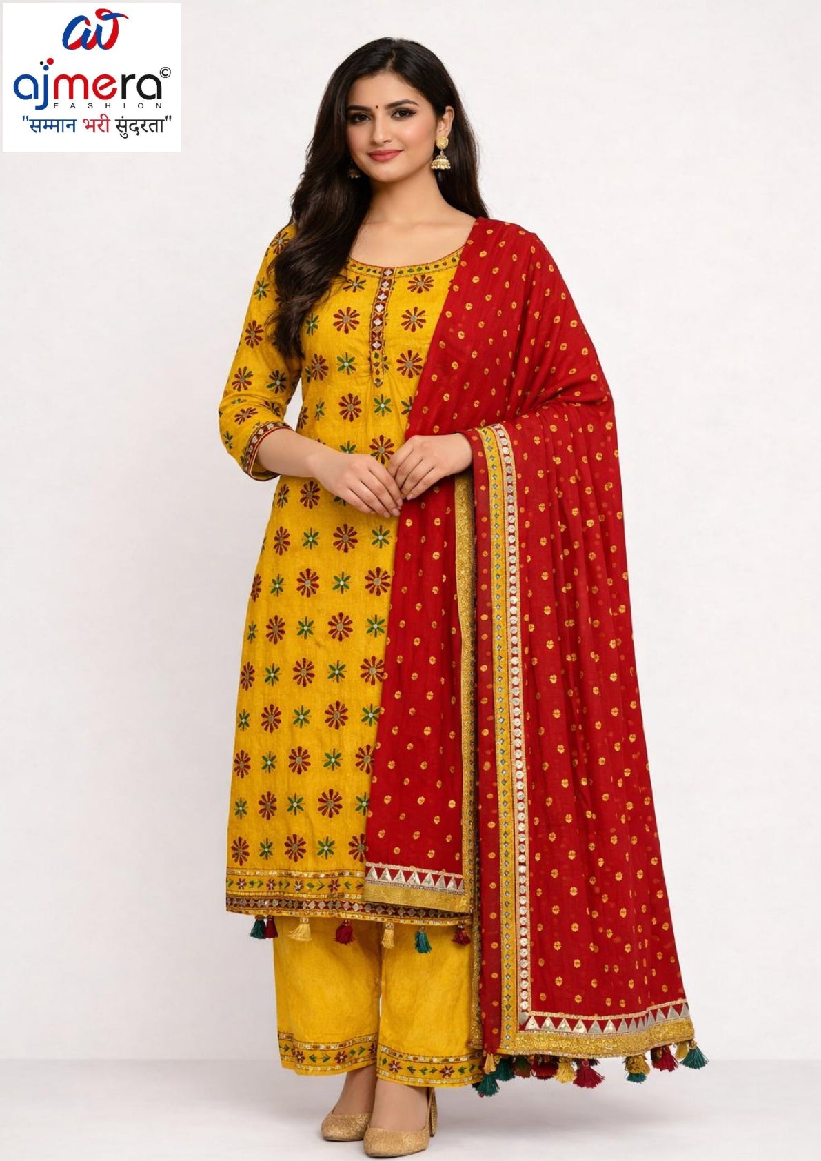 Premium Cotton Unstitched Dress Material | CHN-CBAJ-3