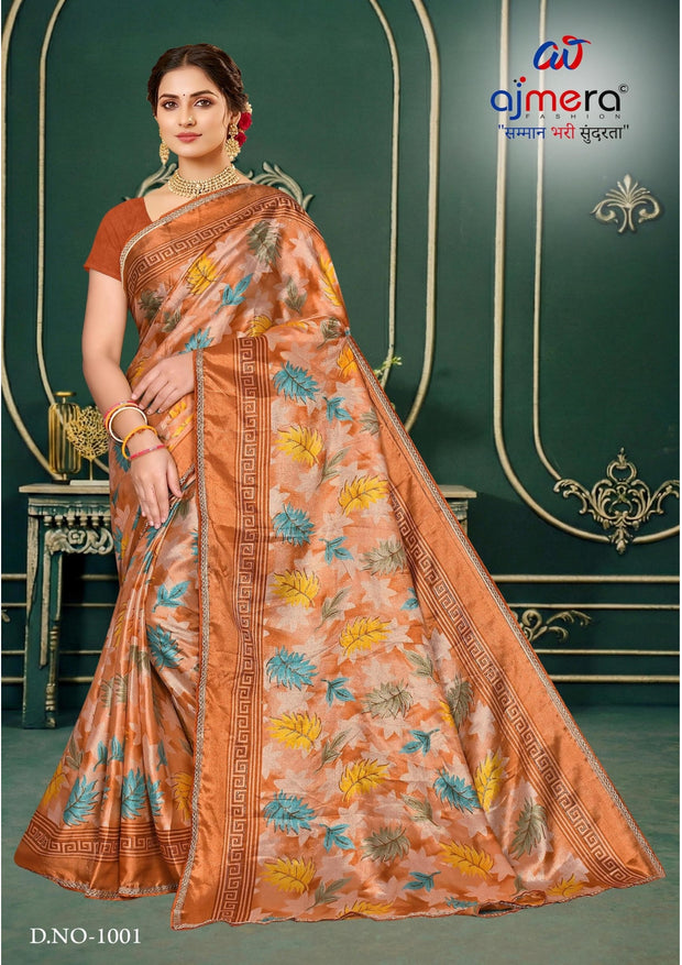 Trendy Printed Saree with Blouse Piece for Women’s Ethnic Wardrobe  | SNR-SUNDAY