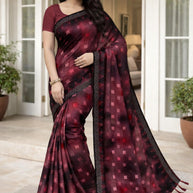 Lycra Dyed Matching Saree with Blouse Piece for Premium Ethnic and Traditional Wear | RAL-GREAT INDIA