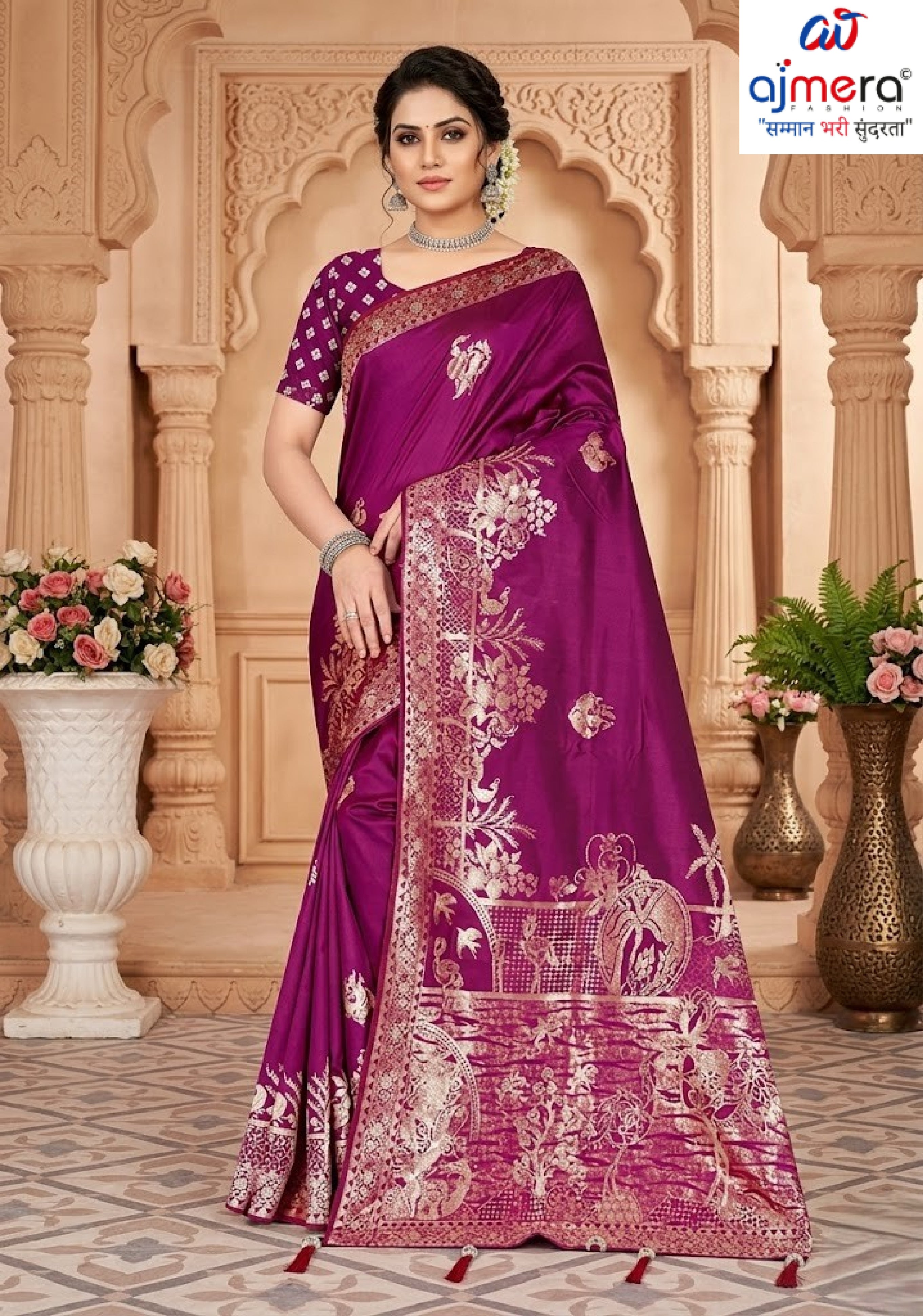 Traditional Jacquard Silk Saree With Blouse Piece | TUL-HUMJOLI SILK VOL-24