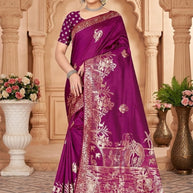 Traditional Jacquard Silk Saree With Blouse Piece | TUL-HUMJOLI SILK VOL-24
