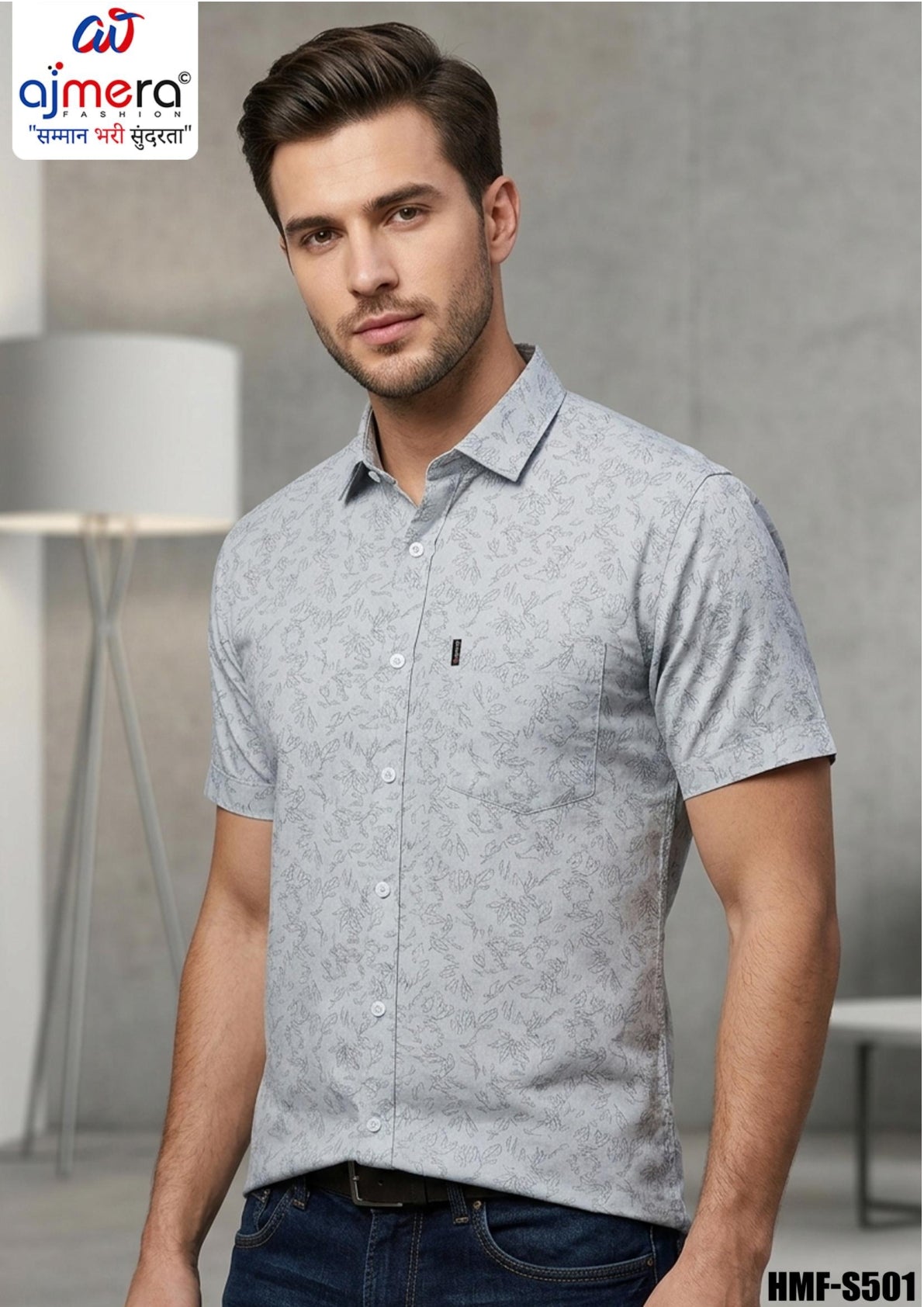 Mens Half Shirt Bulk Supplier India | HMF-S501