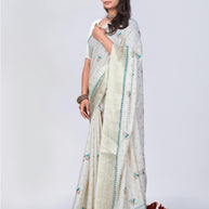 Apricot Linen Saree with Blouse for Premium Wedding and Ethnic Wear | ALL-APRICOT-353