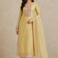 Elegant Mal Chanderi Unstitched Suit | VAA-CATWALK