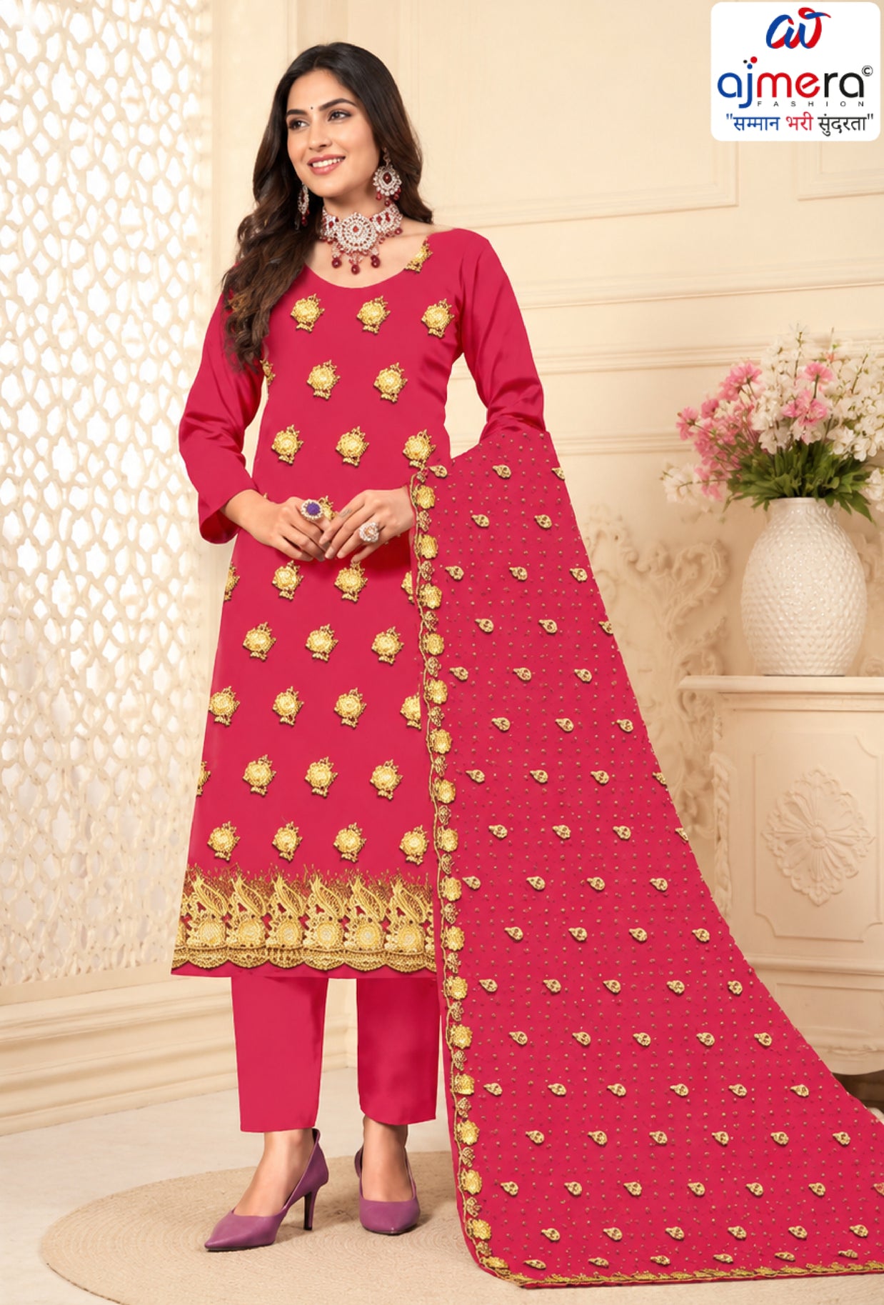 Premium Designer Unstitched Suit Set | RID-BURJ KHALIFA