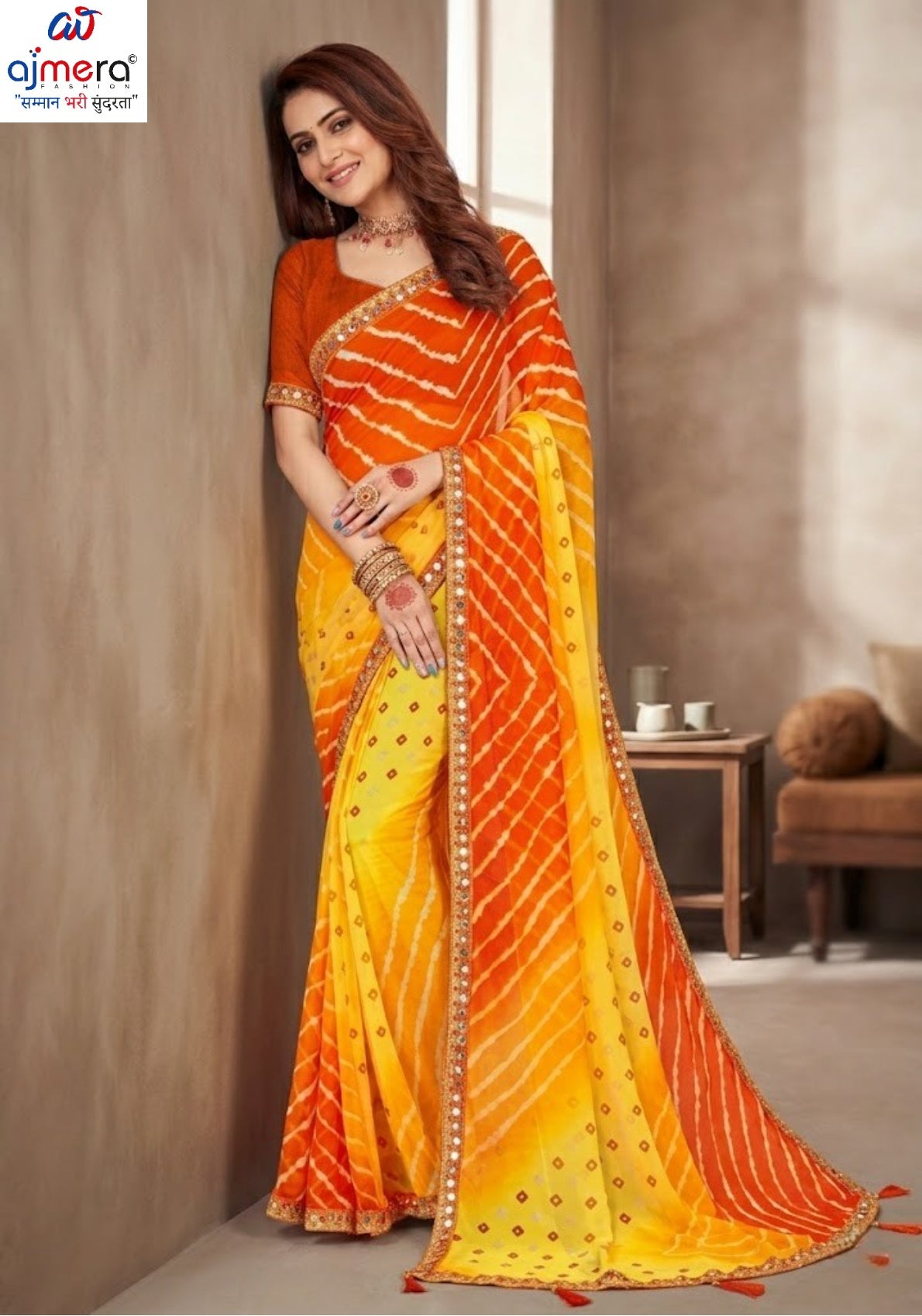 Beautiful Printed Saree with Blouse Piece for Cultural Celebrations | JS-ANJALI