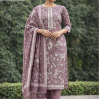 Premium Cotton Unstitched Suit Set | KRN-TRISHA