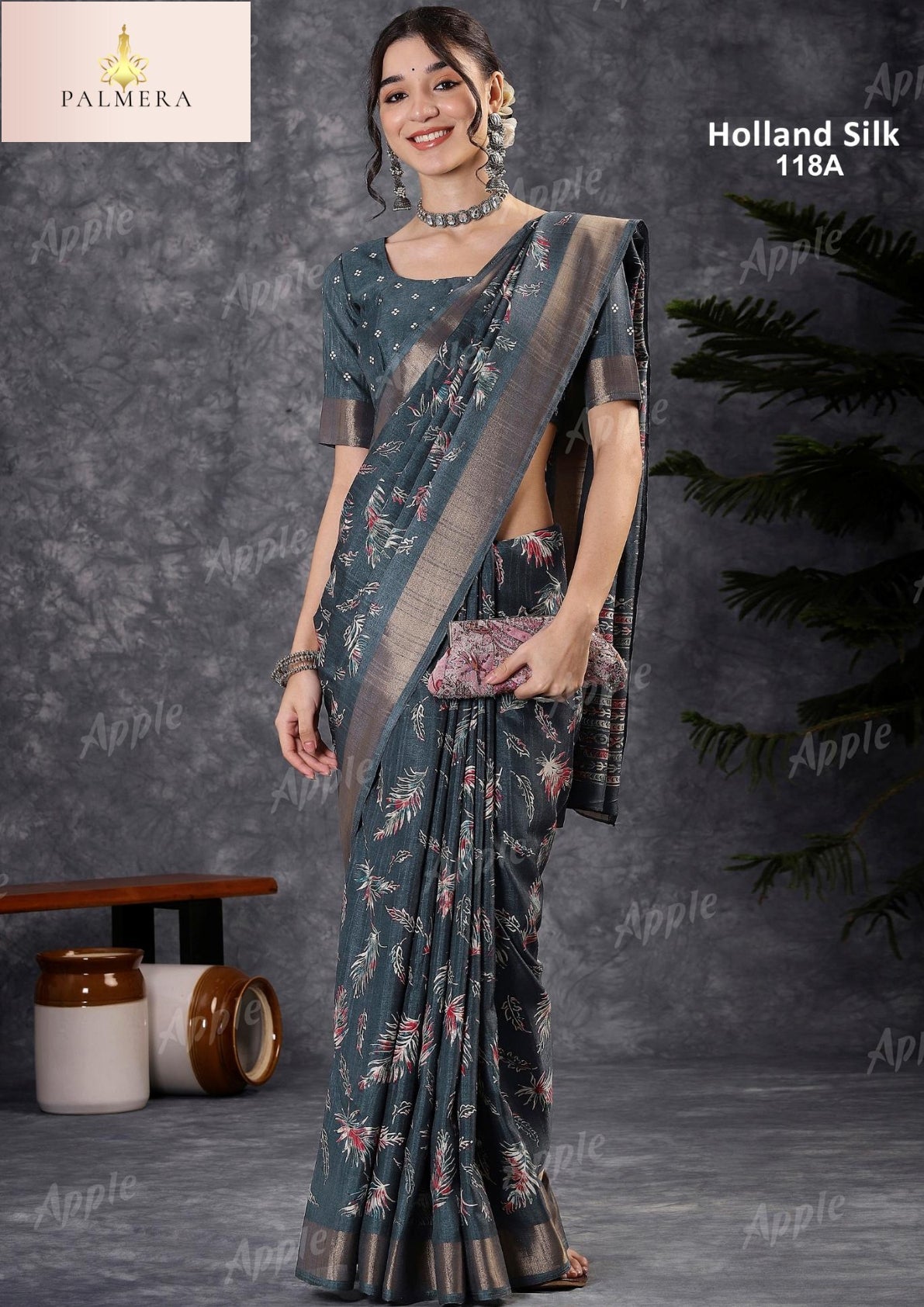 Holland Silk Kota Silk Saree with Blouse for Premium Ethnic and Traditional Wear | ALL-HOLLAND SILK-118