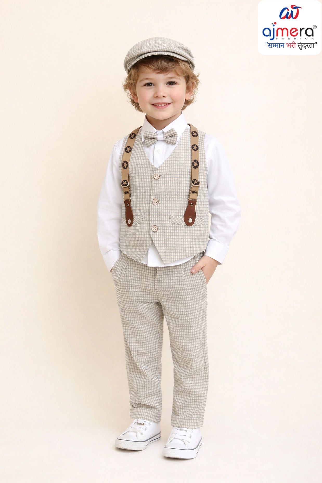 Wholesale Boys Traditional Pant Shirt Koti Set | JDW-C1-WHITE