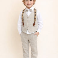 Wholesale Boys Traditional Pant Shirt Koti Set | JDW-C1-WHITE