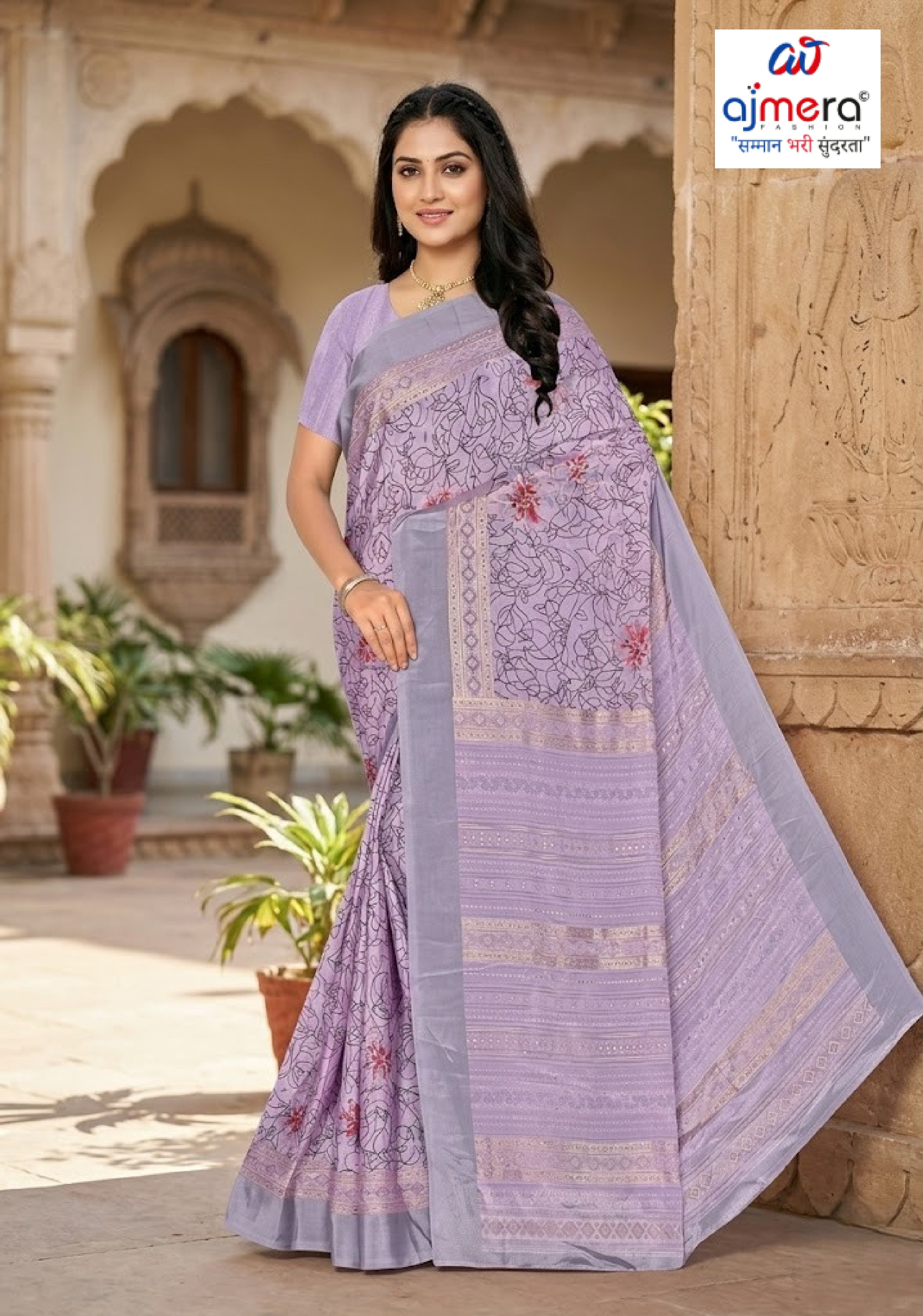 Premium Printed Saree without Blouse for Ethnic Elegance  | GLC-SWEETY
