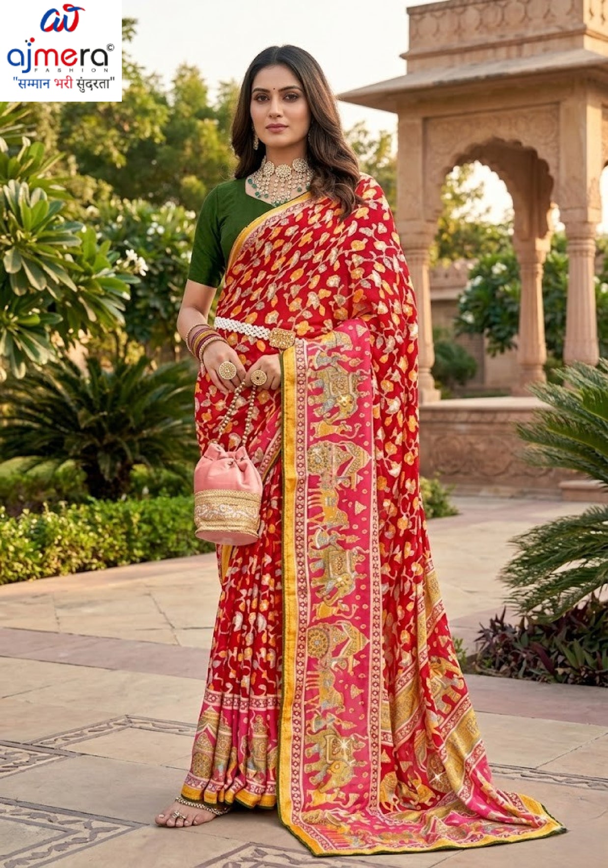 Exclusive Printed Saree with Blouse Piece for Elegant Ethnic Look | VDT-ZOYA BRASSO-32