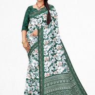 Premium Printed Saree with Matching Blouse Piece for Ethnic Elegance  | GLC-DHURANDHAR