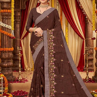 Fancy Cotton Saree with Blouse Piece for Premium Ethnic and Traditional Wear | VKF-TARPAN