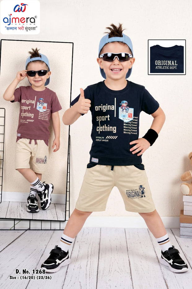 Wholesale Boys Casual T-Shirt & Pant Set | RMC-1268-22X26