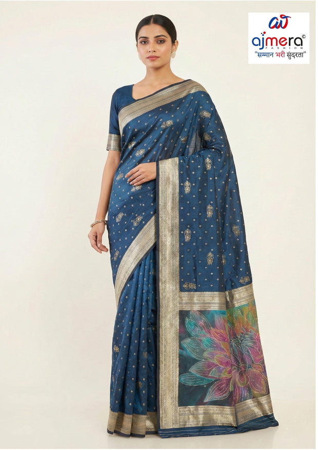 Exclusive Jacquard Silk Saree with Blouse Piece for Premium Cultural Wear | SBV-SS-5-2361