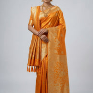 Banarasi Jacquard Silk Saree With Blouse Piece | AYH-LUXE