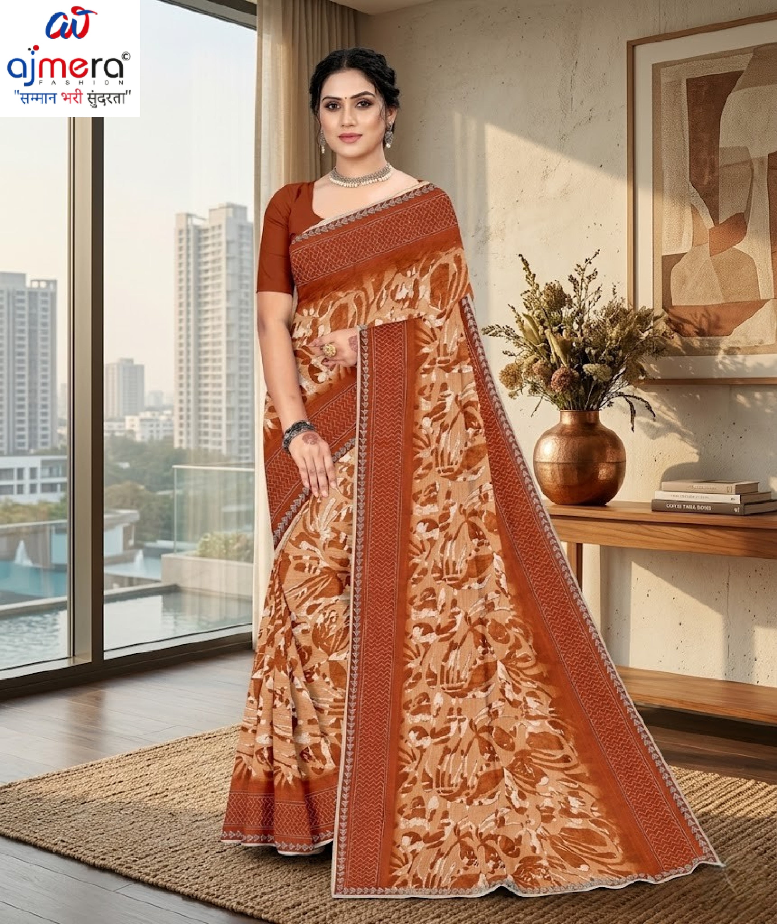 Beautiful Printed Saree with Blouse Piece for Cultural Celebrations | GPT-MEGHA-1