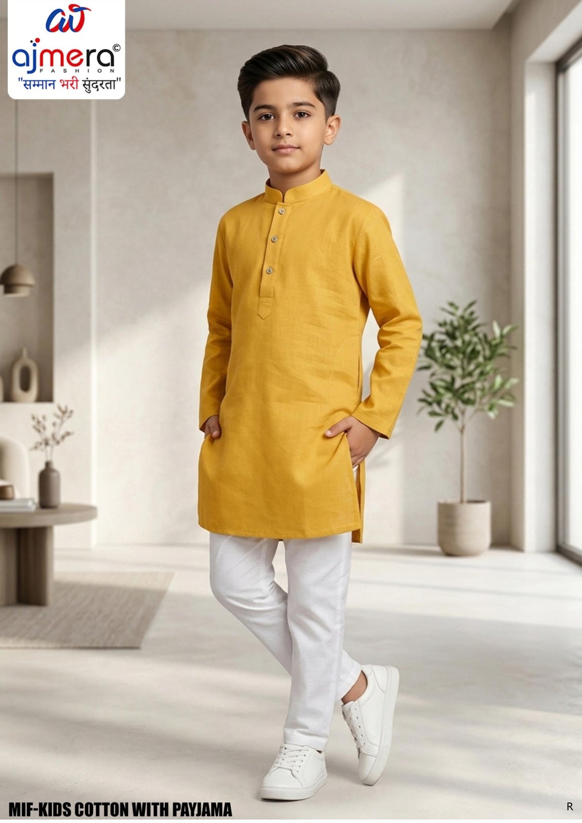 Wholesale Boys Cotton Kurta Payjama Set | MIF-KIDS COTTON WITH PAYJAMA